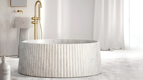 Мраморная ванна Lampada M4 из белого камня Bianco Carrara 000005554_2