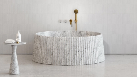Мраморная ванна Lampada M4 из белого камня Bianco Carrara 000005554_5