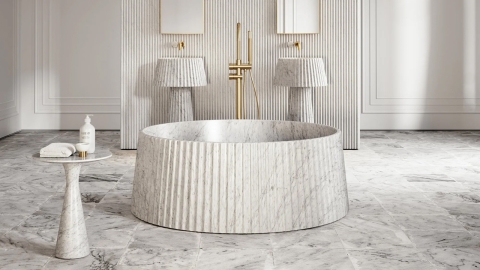 Мраморная ванна Lampada M4 из белого камня Bianco Carrara 000005554_6