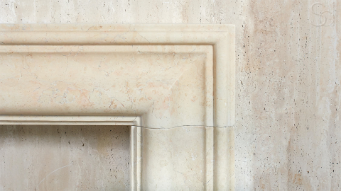 Каменный портал бежевого цвета для облицовки камина Lani M3 из мрамора Egypt Ivory 474114103_4