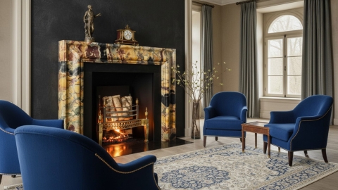 Мраморный портал желтого цвета для отделки камина Lani из натурального камня Sequoia 474026101_2