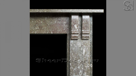 Каменный портал серого цвета для облицовки камина Leda M6 из травертина Travertino Caballo 477126106_1