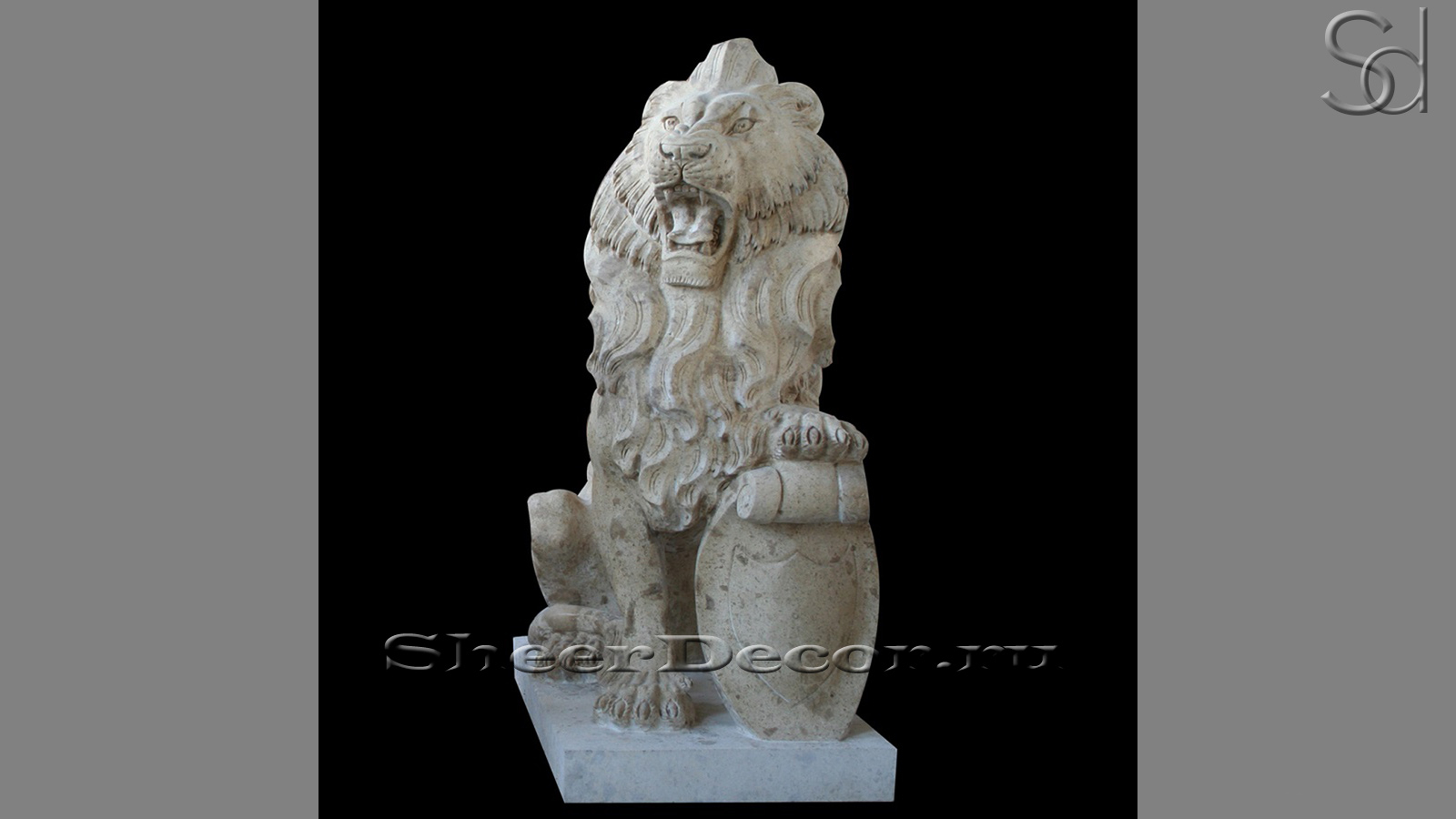 Мраморная скульптура Leone Lonico из камня Kanfanar_1
