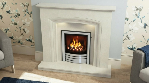 Мраморный портал белого цвета для отделки камина Lepanto M12 из натурального камня Bianco Perlino 1391221012_6