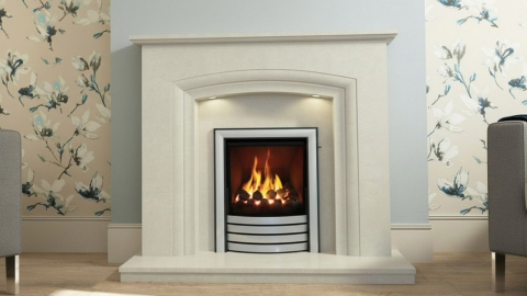 Мраморный портал белого цвета для отделки камина Lepanto M12 из натурального камня Bianco Perlino 1391221012_7