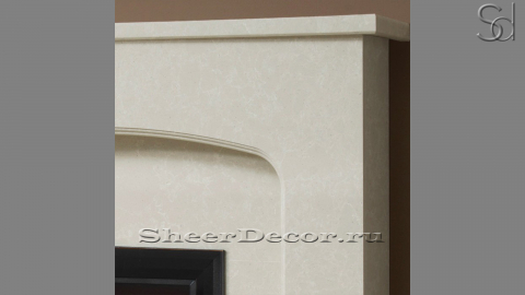 Каменный портал белого цвета для облицовки камина Lepanto M3 из мрамора Bianco Perlino 139122103_2