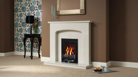 Мраморный портал белого цвета для отделки камина Lepanto M3 из натурального камня Bianco Perlino 139122103_3