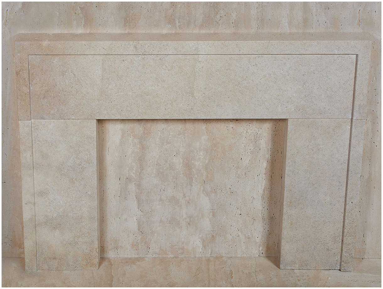 Декоративный портал бежевого цвета для облицовки камина Leto из камня травертина Classico Romano 482004001_9