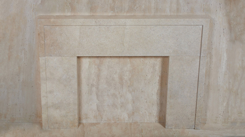 Декоративный портал бежевого цвета для облицовки камина Leto из камня травертина Classico Romano 482004001_9