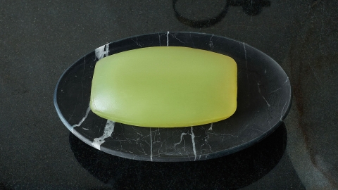 Мраморная мыльница овальной формы Letto из черного камня Nero Marquina_1
