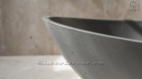 Каменная раковина овальной формы Levata Solido из серого камня Grigio_4