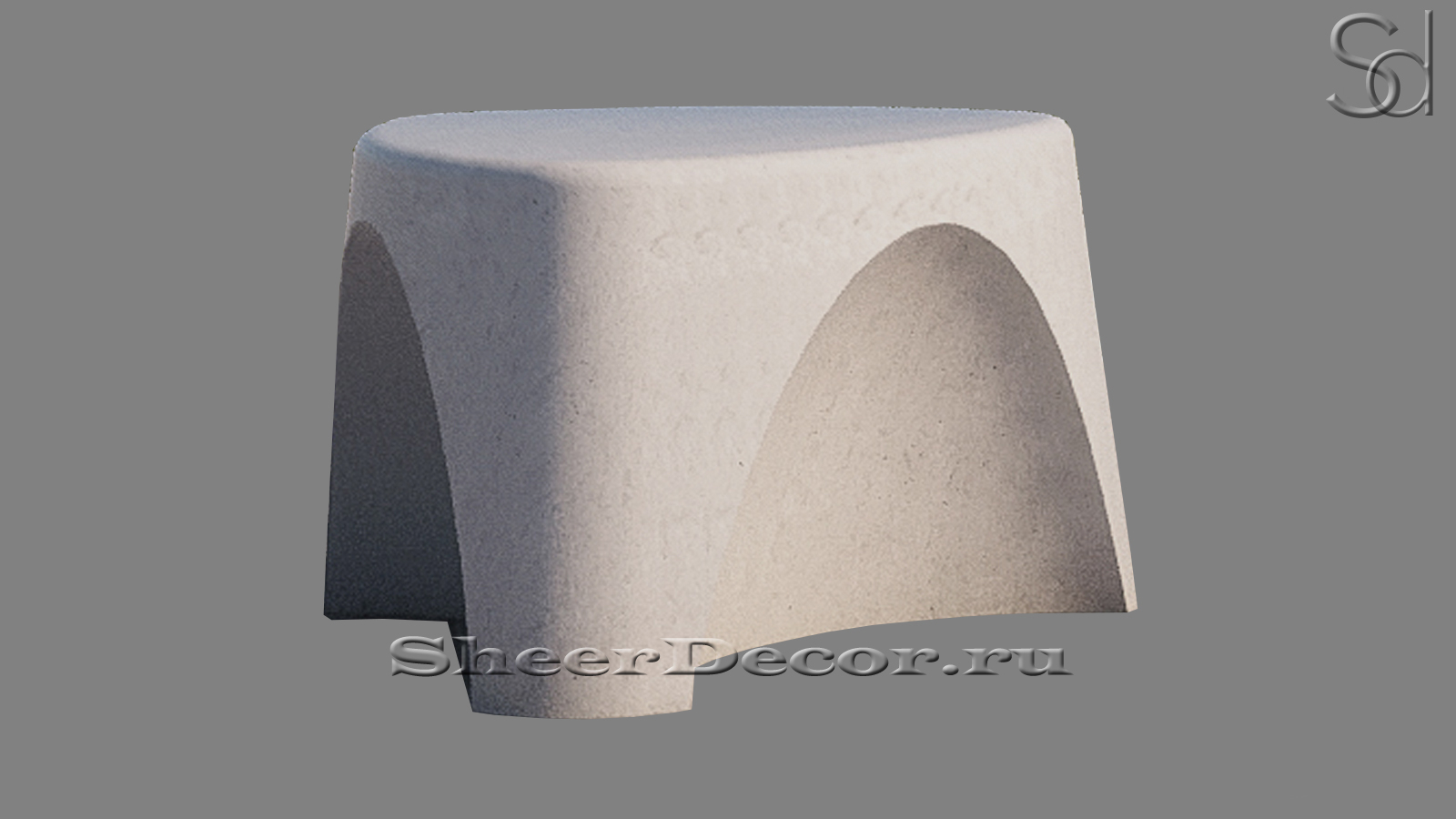 Скамейка Liles Standard из декоративного бетона Grey C1 серый 147340931_1