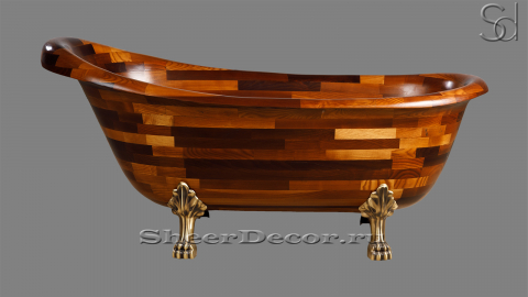 Оригинальная ванна Luneta из натурального дерева Fuega Oak 501006151 коричневого цвета_2