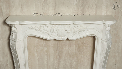 Каменный портал белого цвета для облицовки камина Lurd M13 из мрамора Bianco Extra 5031119013_6