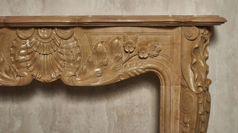 Каменный портал коричневого цвета для облицовки камина Lurd M2 из мрамора Rosso Sole 503113902_10