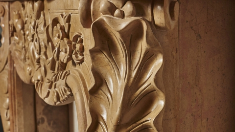 Каменный портал коричневого цвета для облицовки камина Lurd M2 из мрамора Rosso Sole 503113902_11