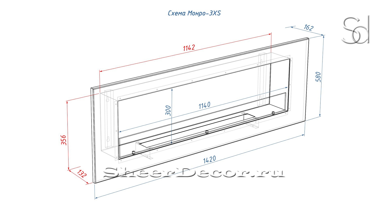 Камин vision 60 log led схема встраивания