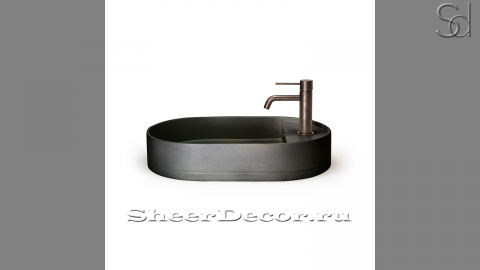 Накладная раковина Margo M27 из черного бетона Concrete Black РОССИЯ 1004001127 для ванной комнаты_1