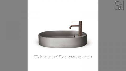 Накладная раковина Margo M27 из серого бетона Concrete Grey РОССИЯ 1003421127 для ванной комнаты_1
