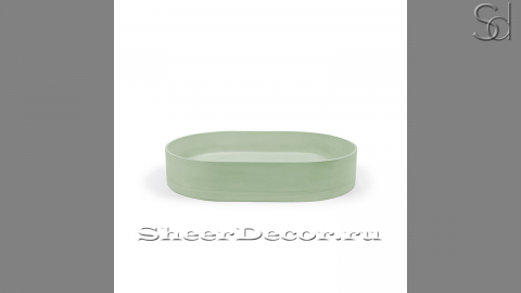 Зеленая раковина Margo из архитектурного бетона Concrete Menthol РОССИЯ 100810111 для ванной комнаты_1