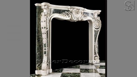 Каменный портал белого цвета для облицовки камина Marissa M4 из мрамора Bianco Extra 131111904_2