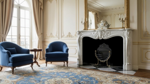 Каменный портал белого цвета для облицовки камина Marissa M3 из мрамора Bianco Extra 131111403_4