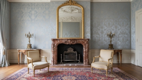 Каменный портал красного цвета для облицовки камина Marissa M9 из мрамора Rosso Levanto 131053409_4