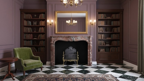 Мраморный портал красного цвета для отделки камина Marissa M2 из натурального камня Rouge Belge 131134402_3