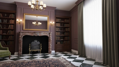 Мраморный портал красного цвета для отделки камина Marissa M2 из натурального камня Rouge Belge 131134402_4