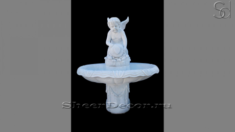 Мраморный фонтан белого цвета Meka М6 из камня сорта Bianco Extra 503111046_1