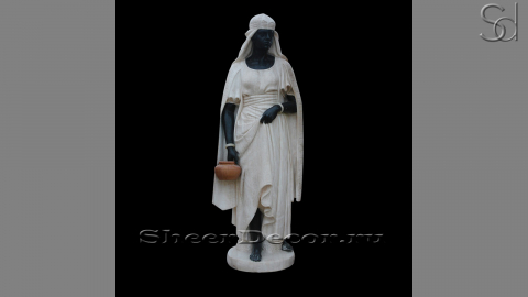 Мраморная скульптура Musa Ribbed из камня Bianco Extra_1