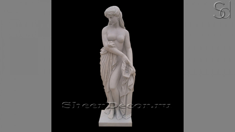 Мраморная скульптура Musa Rotondo из камня Bianco Extra_1