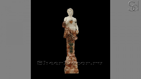Каменная скульптура Musa Vite из красного мрамора Rosso Levanto_1