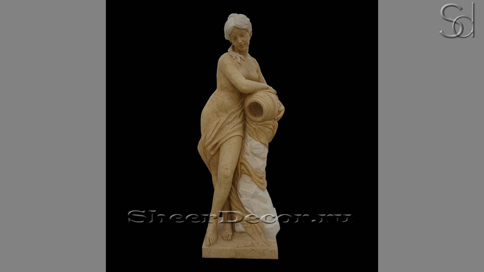Каменная скульптура Musa Brocca из желтого мрамора Silvia Oro_1