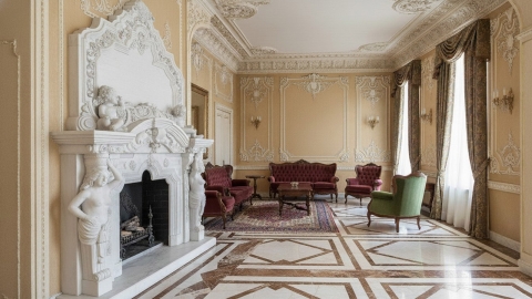 Каменный портал белого цвета для облицовки камина Neris из мрамора Bianco Extra 567111901_5