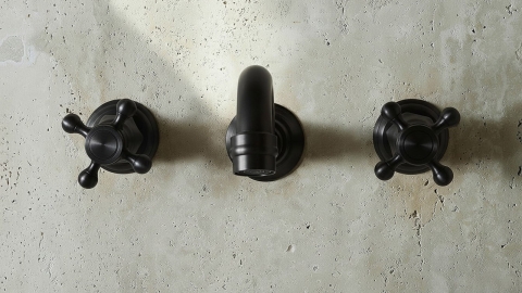 Врезной смеситель для раковины Nest Hook с матовой фактурой из латуни сорта Black Brass ИНДИЯ 569401003_3