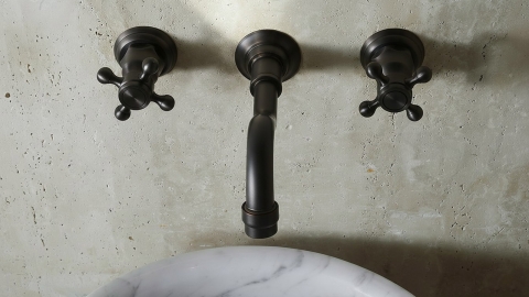 Врезной смеситель для раковины Nest Hook с матовой фактурой из латуни сорта Black Brass ИНДИЯ 569401003_4