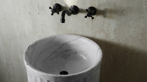 Врезной смеситель для раковины Nest Hook с матовой фактурой из латуни сорта Black Brass ИНДИЯ 569401003_6