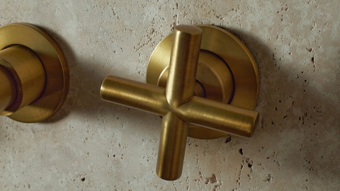 Врезной смеситель для раковины Nest Ligero из латуни сорта Brass ИНДИЯ 569400404_7