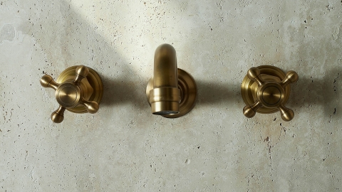 Врезной смеситель для раковины Nest Hook из латуни сорта Brass Brushed ИНДИЯ 569353103_3