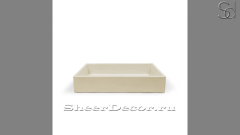 Бежевая раковина Nina из архитектурного бетона Concrete Beige РОССИЯ 021847111 для ванной комнаты_1