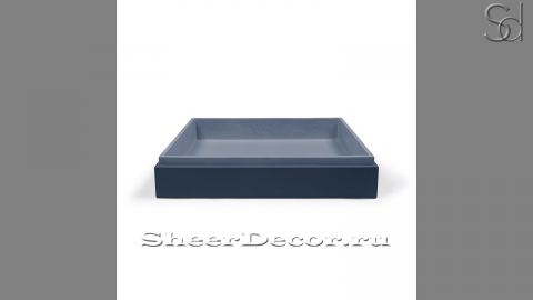 Синяя раковина Nina M2 из архитектурного бетона Concrete Blue РОССИЯ 021476112 для ванной комнаты_1