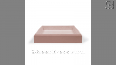 Накладная раковина Nina M2 из розового бетона Concrete Coral РОССИЯ 021821112 для ванной комнаты_1
