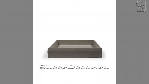 Накладная раковина Nina M4 из серого бетона Concrete Graphite РОССИЯ 021357114 для ванной комнаты_1