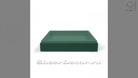 Зеленая раковина Nina M2 из архитектурного бетона Concrete Green РОССИЯ 021762112 для ванной комнаты_1
