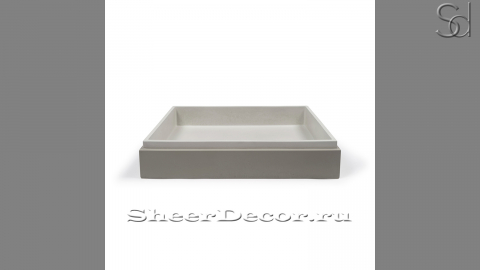 Накладная раковина Nina M2 из серого бетона Concrete Grey РОССИЯ 021342112 для ванной комнаты_1