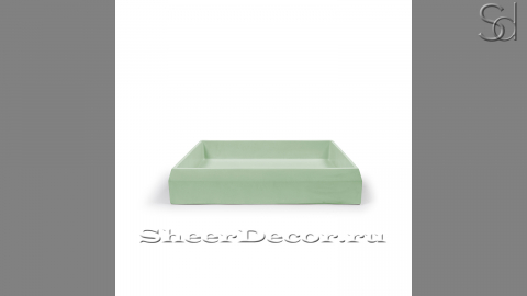 Зеленая раковина Nina M4 из архитектурного бетона Concrete Menthol РОССИЯ 021810114 для ванной комнаты_1