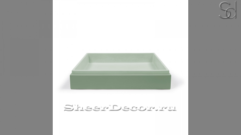 Накладная раковина Nina M2 из зеленого бетона Concrete Menthol РОССИЯ 021810112 для ванной комнаты_1