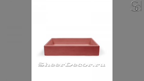Красная раковина Nina M3 из архитектурного бетона Concrete Red РОССИЯ 021763113 для ванной комнаты_1