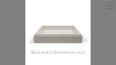 Белая раковина Nina M2 из архитектурного бетона Concrete White РОССИЯ 021347112 для ванной комнаты_1